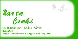 marta csaki business card